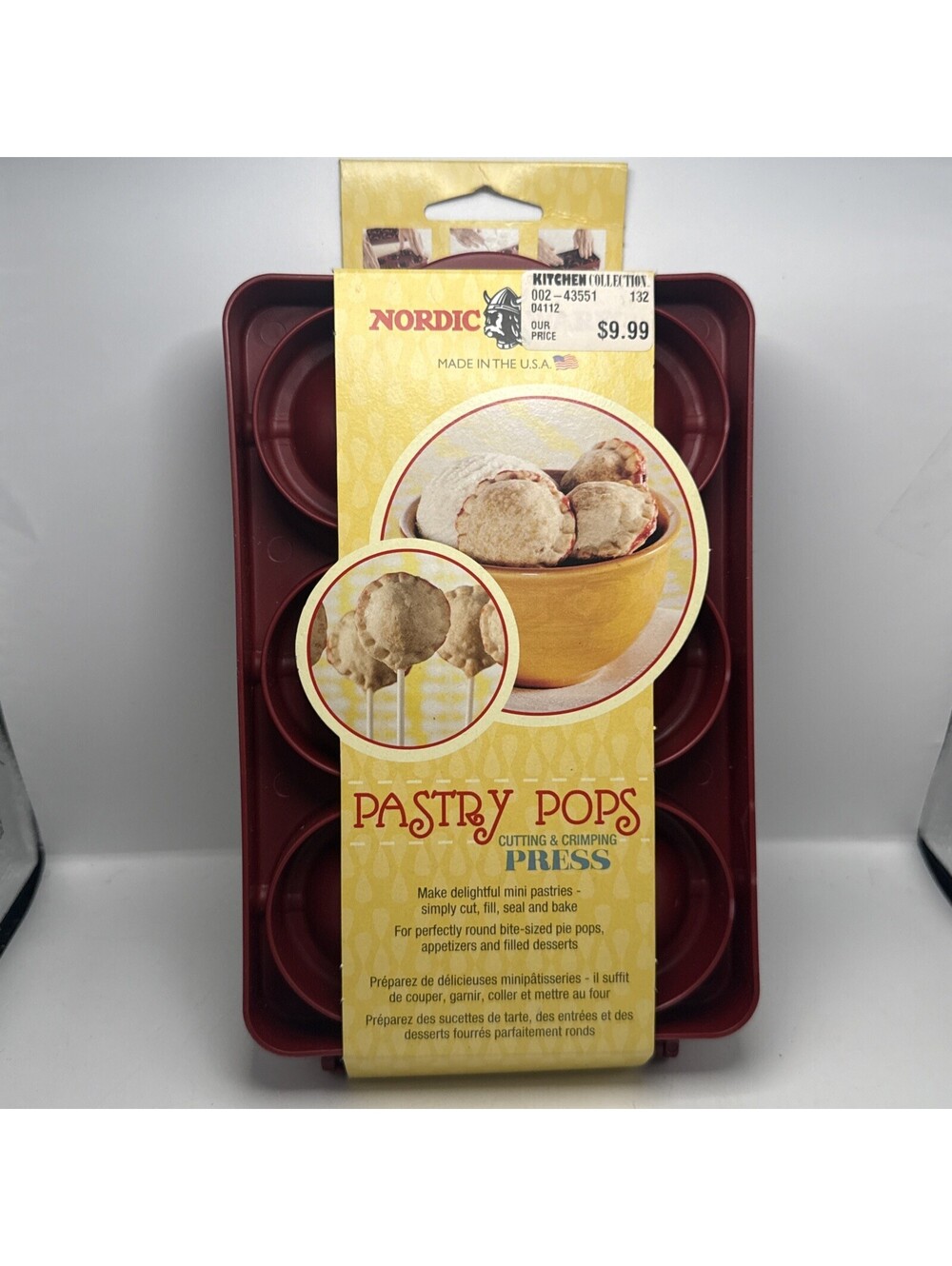 Nordic Ware Pastry Pops Mini Cutting Crimping Press